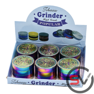 GRINDER 4 PART 60MM MAZE RAINBOW (ACE-9) - 6CT/DISPLAY